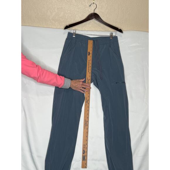 Eddie Bauer size 8 performance pants, gray zip pockets lined warmth, hiking - Picture 4 of 9